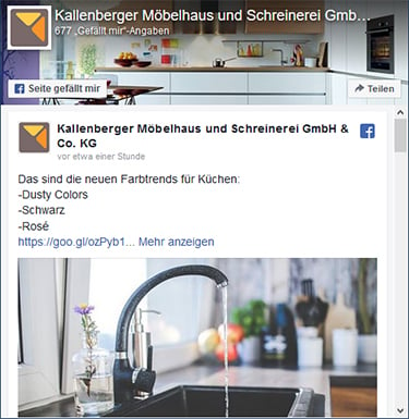 Betreuung von Facebook Posts aus  Deutschland